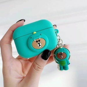 Super Cute Green Dino Bear AirPod Case PRO